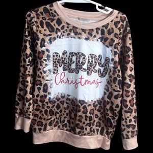 Christmas Cheetah Print Top